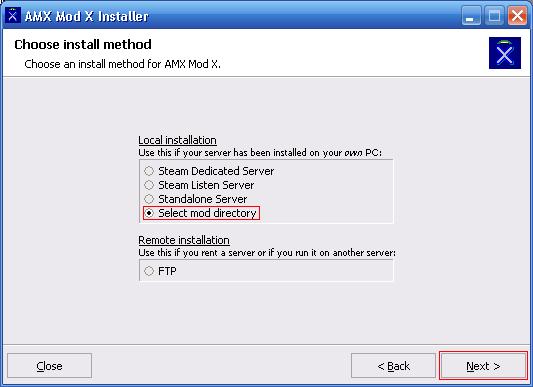 Установка AmxModX на сервер